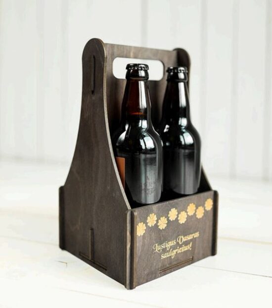 Līgo alus kaste ar logo vai tekstu (cena/gab par 50gab. pasūtījumu)